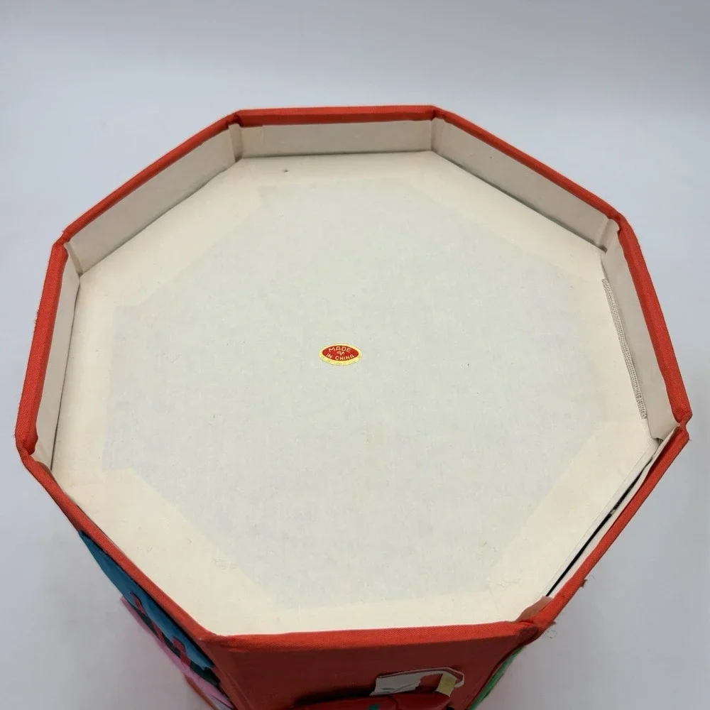 Vintage rare Silk & Paper Asian Chinese Folding Waste‎ Paper Basket